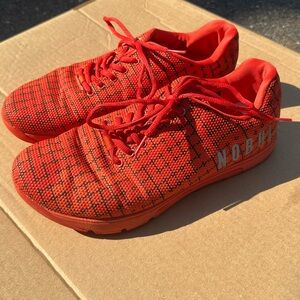 NOBULL Men's Orange and Black Superfabric Trainers Size 10.5